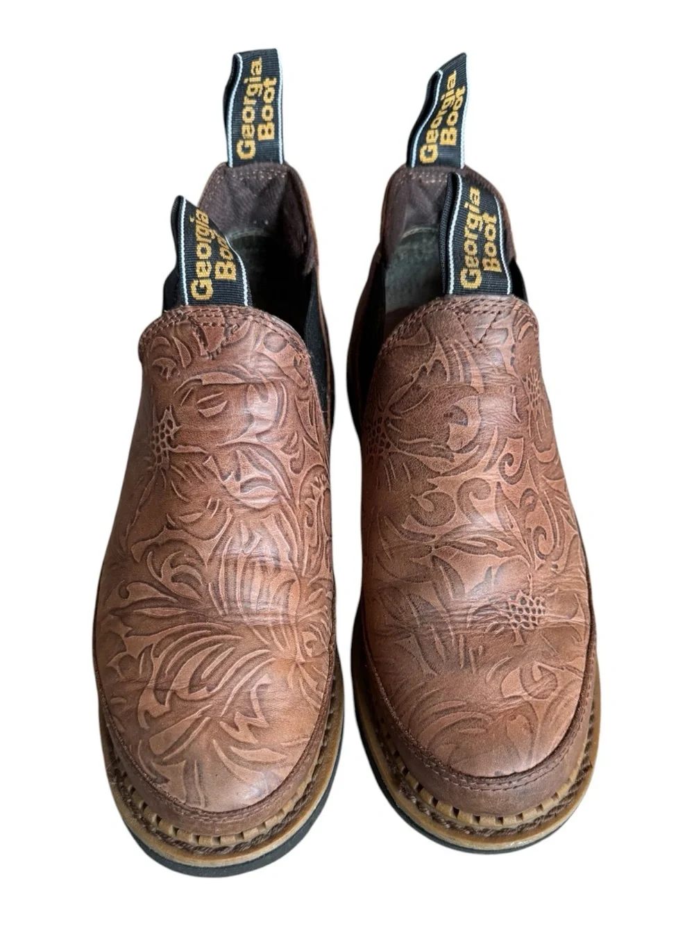 Georgia Boot embossed brown